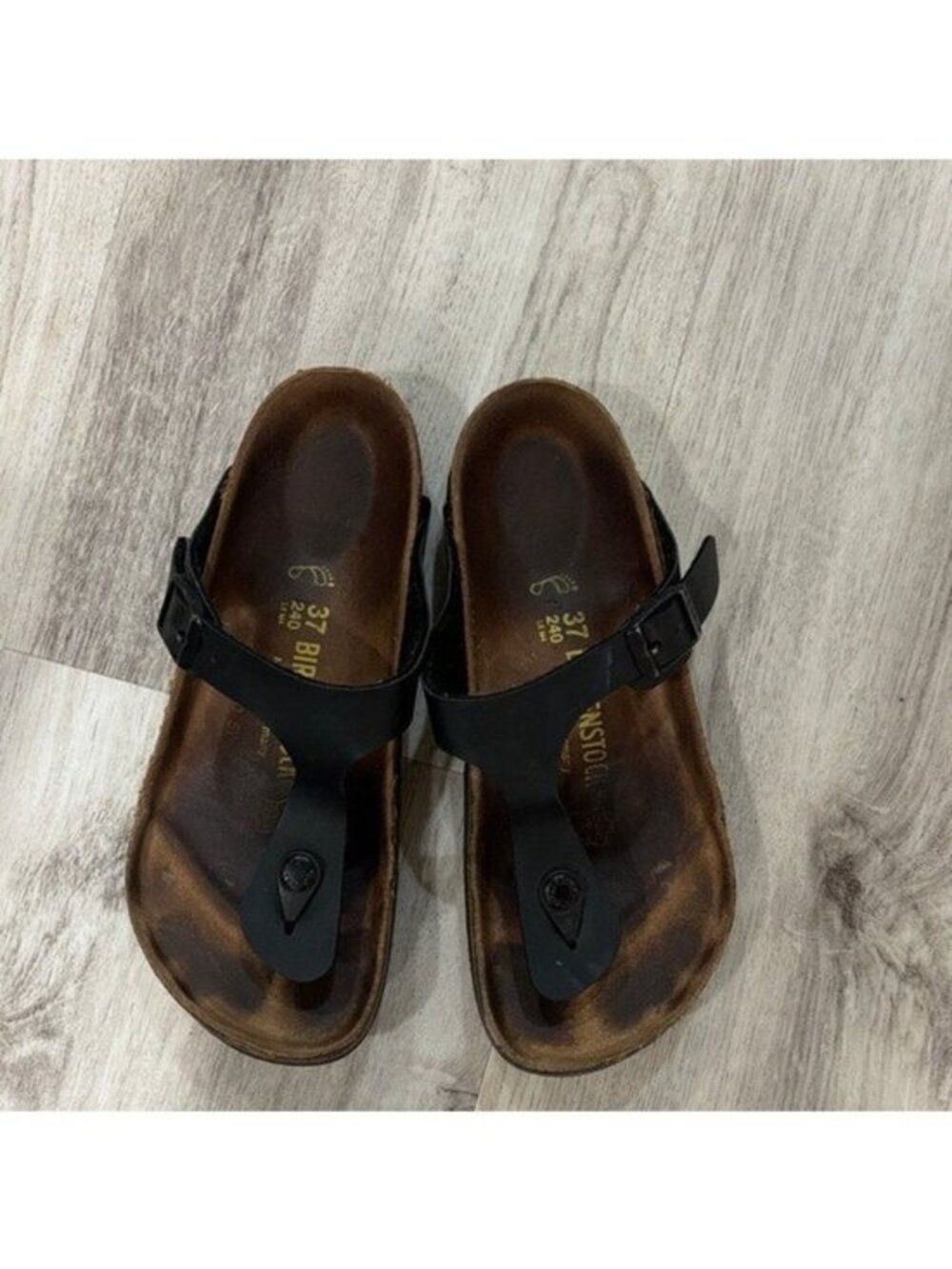 Birkenstock Black Sandals SIZE 6 WOMEN IN GOOD CONDITION